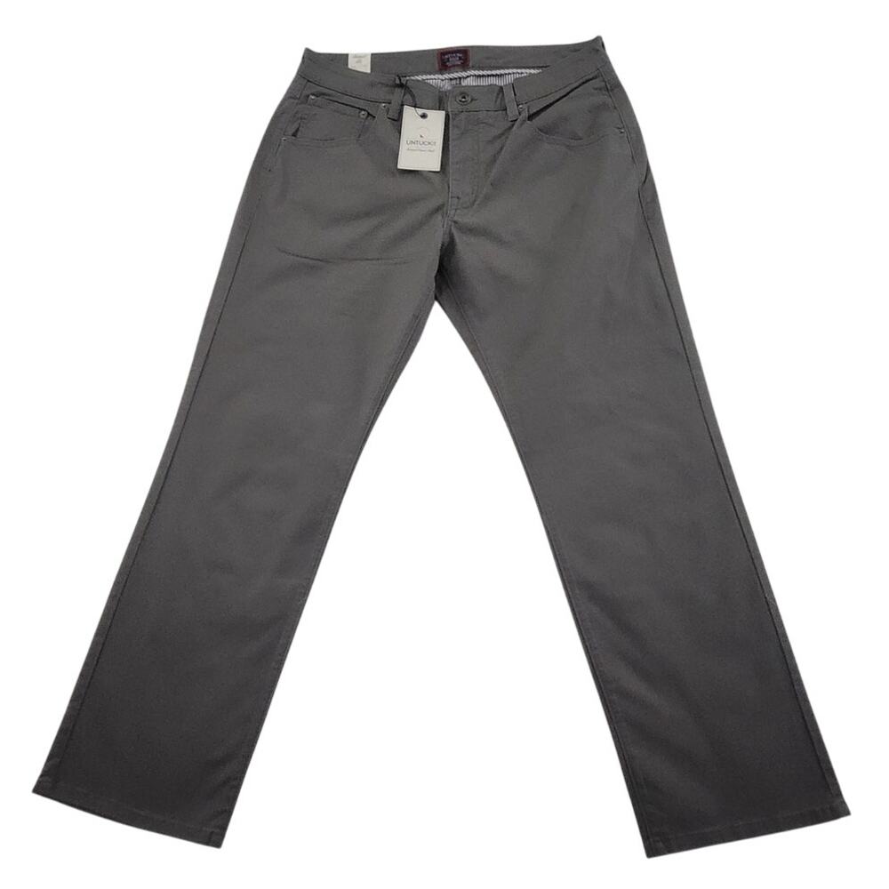 UNTUCKit Don Santiago Pants 34x30 Dark Gray Chinos NWT New Mens Casual Trousers - Picture 2 of 12